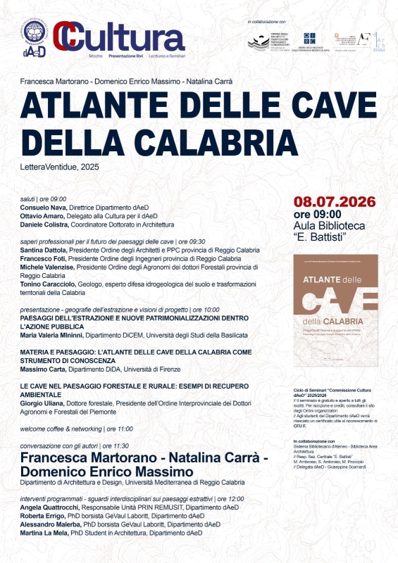 Presentazione del volume “Atlante delle cave della Calabria”